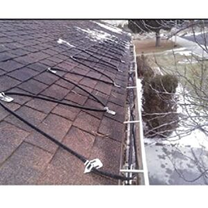 H&G lifestyles Roof Snow De-Icing Kit Self-Regulating-Plug-in Ready Heat Cable 100 feet 8 Watts Per Foot