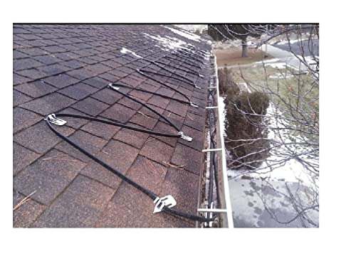 H&G lifestyles Roof Snow De-Icing Kit Self-Regulating-Plug-in Ready Heat Cable 100 feet 8 Watts Per Foot