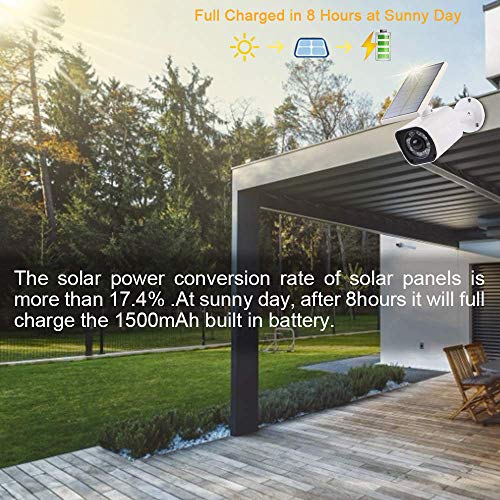 Outdoor Motion Sensor Solar Lights Dummy Decoy Fake Security Camera - 800Lumens 8 LED Spotlight 5-Watt Solar Lights Outdoor IP66 Waterproof, Wireless Solar Flood Light for Porch Garden Patio Driveway