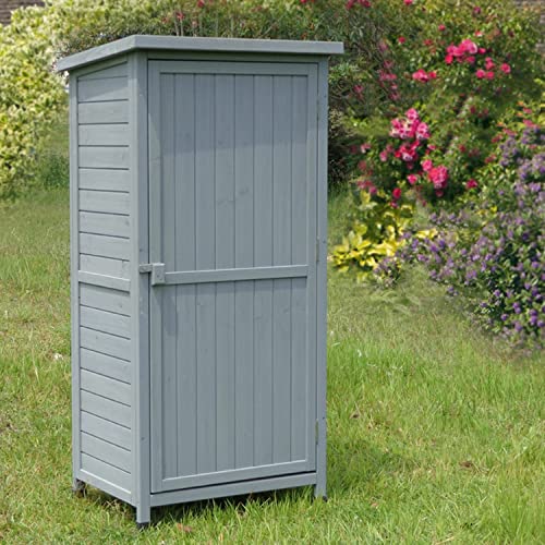 MUWIZ Outdoor Storage Shed, Storage Shed and Tool Shed Large Outdoor Storage Shed, Solid Wood Garden Shed w/Laminate, Waterproof Outside Tool Shed