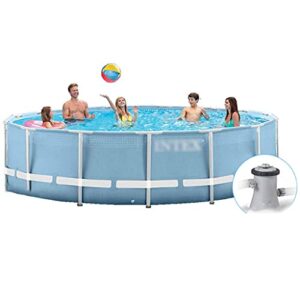 li na home family frame pool swimming pools for gardens household children’s pool summer open-air oversized folding pool with filter pump (color : blue, size : 36676cm)