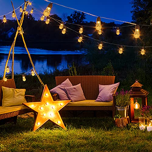 Globe String Lights Battery Operated 23FT 8 Lighting Modes Dimmable with Remote, Remote Battery Lights Waterproof Decorative Hanging String Lights for Indoor Outdoor Garden Patio Christmas Party