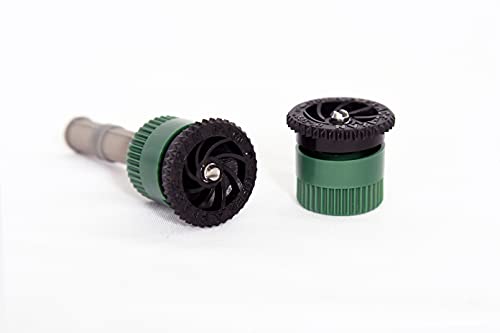 4 Inch Pop Up Sprinkler, with Adjustable Distance 0-360 Degree Pattern 4,6,8,10,12,15 and 17 Feet Spray Nozzle and Filter Included, for Garden Lawn and Golf Court Irrigation Pack of 2