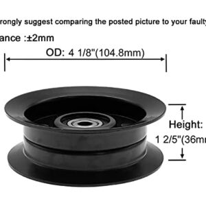 q&p Outdoor Power 106-2175 Flat Idler Pulley Replaces Exmark Toro 32 38 42 50 and 54 Inch Deck Quest E-Series S-Series Time Cutter