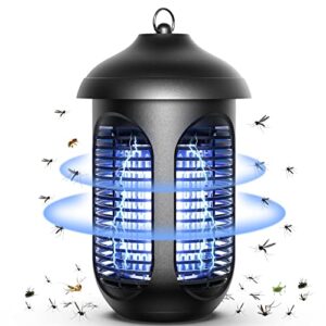 bug zapper outdoor, 4800v electric mosquito killer, waterproof mosquito zapper insect fly trap with attractant