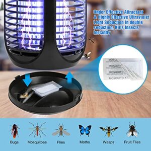 Bug Zapper Outdoor, 4800V Electric Mosquito Killer, Waterproof Mosquito Zapper Insect Fly Trap with Attractant