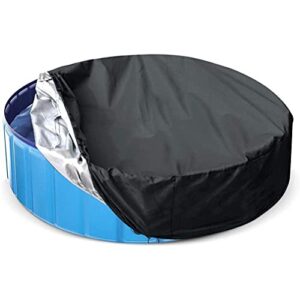 saskate swimming pool cover, round foldable uv pool protective cover, outdoor garden pool dust proof cover-162 cm