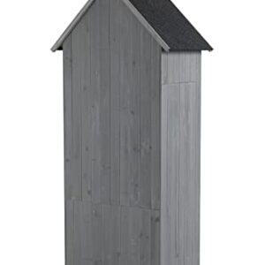 Outdoor Storage Cabinet Tool Shed Wooden Garden Shed (Gray)