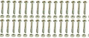 LAWN & GARDEN AMC 50 Shear Pins with Lock Nuts Compatible with Ariens 532005 53200500 05907100 51001600, Also Compatible with John Deere AM123342