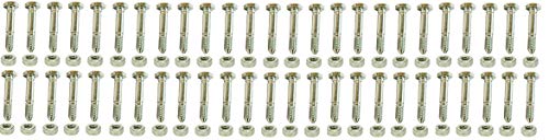 LAWN & GARDEN AMC 50 Shear Pins with Lock Nuts Compatible with Ariens 532005 53200500 05907100 51001600, Also Compatible with John Deere AM123342