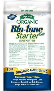 espoma organic bio-tone starter plus 4-3-3 natural & organic starter plant food with both endo & ecto mycorrhizae; 25 lb. bag; the ultimate starter plant food