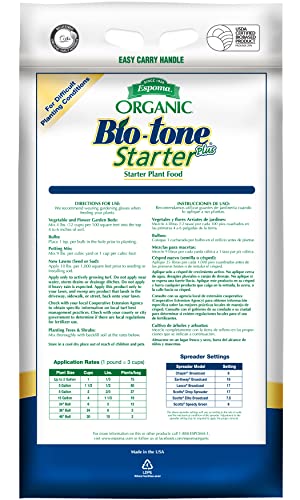 Espoma Organic Bio-Tone Starter Plus 4-3-3 Natural & Organic Starter Plant Food with Both Endo & Ecto Mycorrhizae; 25 lb. Bag; The Ultimate Starter Plant Food