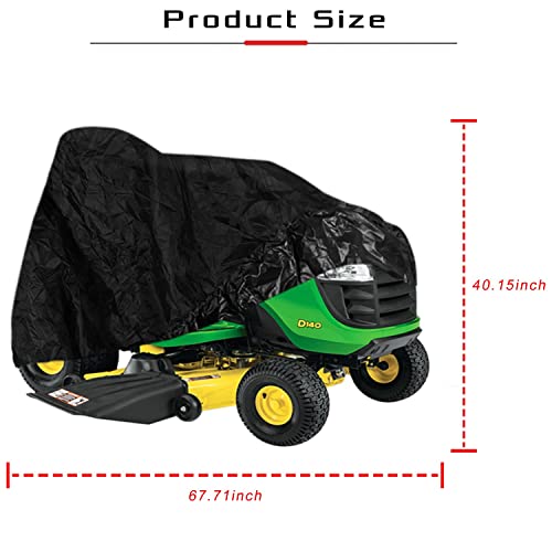 Sunluway LP93917 Riding Lawn Mower Cover For John Deere 100-X300 Series Tractors, 330D Oxford Fabric Rain Protector from Dust Dirt Snow Rain Sun Rays, Supply All Weather Outdoor Protection