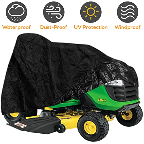 Sunluway LP93917 Riding Lawn Mower Cover For John Deere 100-X300 Series Tractors, 330D Oxford Fabric Rain Protector from Dust Dirt Snow Rain Sun Rays, Supply All Weather Outdoor Protection