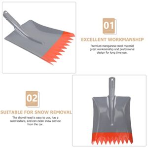 LIFKOME Strain- Reducing Snow Shovel Ice Remover Iron Garden Shovel Gardener Scoop Shovel Replacement Shovel Head Heavy Duty Ash Shovel Digging Spade