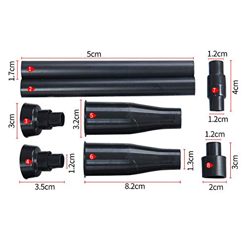 Dahszhi 1 Set Plastic Garden Waterfall Fountain Nozzle Head Set 4 Shapes Black