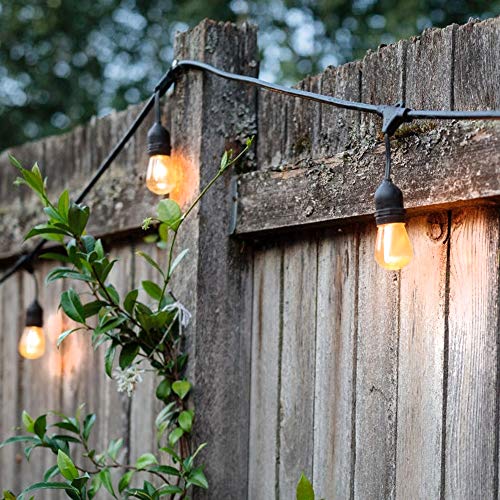 DYSMIO S14 LED String Light Bulbs, E26 E27 Medium Screw Base Edison Bulbs Equivalent to 11W, Fits for Commercial Outdoor Patio Garden Vintage Lights, 24-Pack, Soft White - Clear