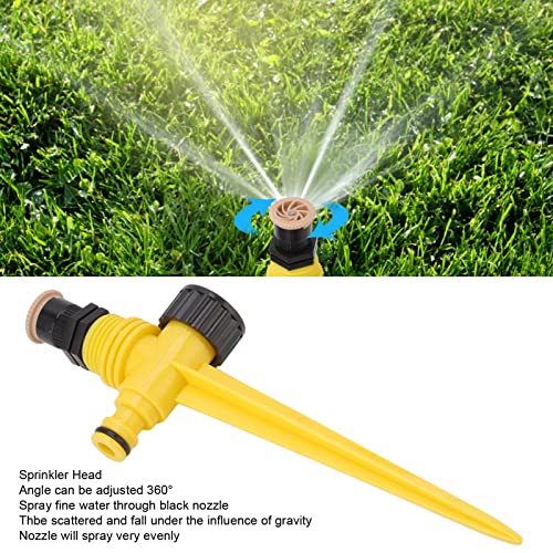 PENO Garden Spray Nozzle, Durable 360 Degree Hydraulic Drive ABS 12in DN15 Even Spray Nozzle Cold Resistant for Cooling Watering