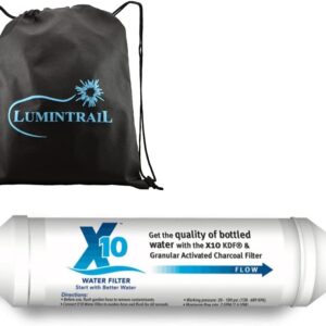 Lumintrail Spa Marvel X10 Water Filter, Granulated Activated Charcoal Filter, in-Line Hose Pre-Filter for Hot Tub & Spas, with a Drawstring Bag