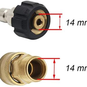 LOVHO Pressure Washer Adapter Set M22-14MM to 3/8 Inch Quick Connector 3 Pcs