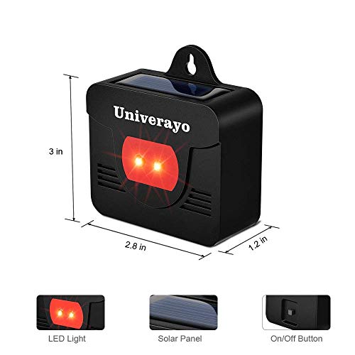 Univerayo Predator Deterrent Light Solar Predator Control Lights for Coyotes Deer Skunk Raccoon 4 Pack and 2 Pack Bundle