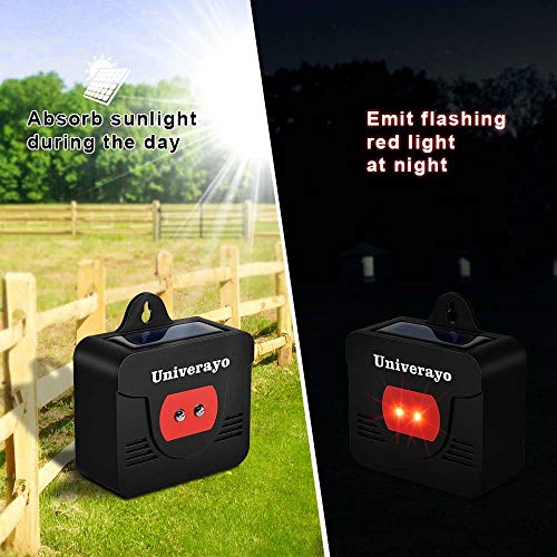 Univerayo Predator Deterrent Light Solar Predator Control Lights for Coyotes Deer Skunk Raccoon 4 Pack and 2 Pack Bundle