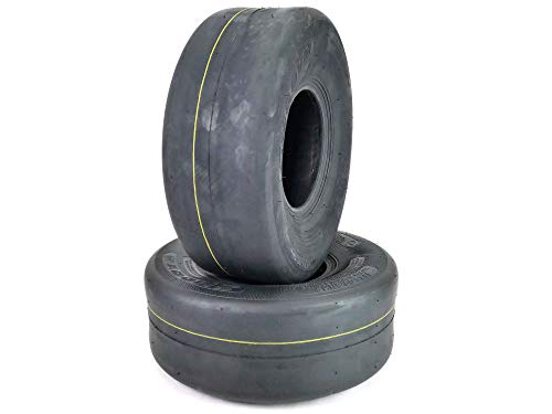 MowerPartsGroup (2) OTR 15x6.00-6 Smooth Tires 8 Ply for Lawn Garden Tractor and Zero Turn