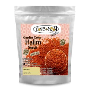 bonballoon ( 26.45 oz / 750 gm ) organic herbal garden cress seed seeds lepidium sativum halim chandrashoor chandrasur cresson de fontaine for agriculture & health حب الرشاد, 26.45 ounce / 750 gm