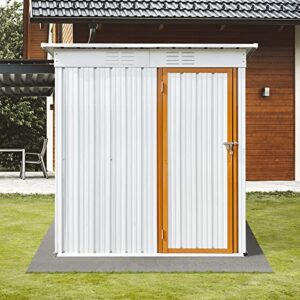 JOJIMOVE 5x3 FT Storage Shed, Metal Outdoor Garden Shed Backyard Storage Shed with Ventilation & Lockable Door, Waterproof Tool Shed for Garden,Courtyard, Lawn