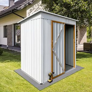 JOJIMOVE 5x3 FT Storage Shed, Metal Outdoor Garden Shed Backyard Storage Shed with Ventilation & Lockable Door, Waterproof Tool Shed for Garden,Courtyard, Lawn