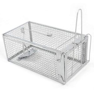 h&b luxuries rat trap – humane live animal cage for rat mouse hamster mole weasel gopher chipmunk squirrels and more rodents (small)