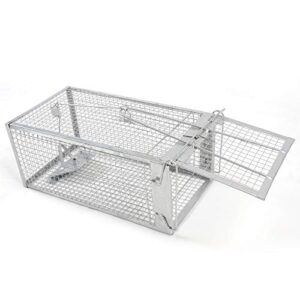 H&B Luxuries Rat Trap - Humane Live Animal Cage for Rat Mouse Hamster Mole Weasel Gopher Chipmunk Squirrels and More Rodents (Small)