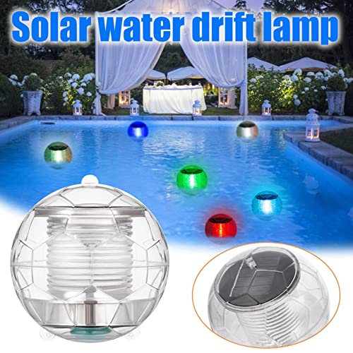 YOFOKO Solar Floating Pool Lights Floating Ball Pool Light Solar Powered Color Changing Balls Waterproof Waterscape Light Float or Hang in Pool Garden Backyard Pond Party Decorations (Transparent)