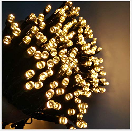 LED Christmas Tree Lights Outdoor/Indoor,Fairy Lights with 8 Lighting Modes,Warm White Twinkle Lights for Garden,String Lights for Bedroom,Led Light Strips,Halloween Lights Outdoor (100 LEDs)