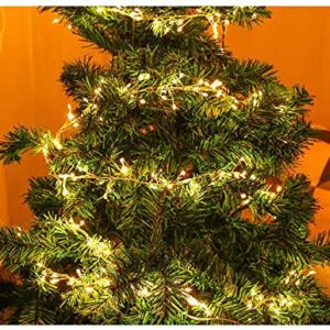 LED Christmas Tree Lights Outdoor/Indoor,Fairy Lights with 8 Lighting Modes,Warm White Twinkle Lights for Garden,String Lights for Bedroom,Led Light Strips,Halloween Lights Outdoor (100 LEDs)