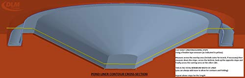 USA Pond Products' - 4x6 Blue Pond Liner-4'W x 6'L (1.22m x 1.83m) in 30-mil Blue PVC (0.75mm)-Fish/Plant Friendly for Koi Ponds, Streams & Water Gardens