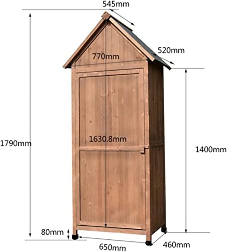 MUWIZ Outdoor Storage Shed, Storage Shed and Tool Shed Outdoor Garden Storage Shed, Outside Tool Sheds w/Asphalt Waterproof Roof