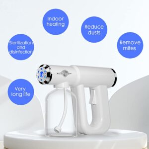 ANODAKN Pet spray disinfection gun Disinfectant Steam Gun Handheld Cordless Rechargeable Nano Atomizer with Blue Light,Large Capacity ULV Electric Sprayer Nozzle Adjustable Fogger for Home, Office,Garden or School