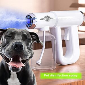 ANODAKN Pet spray disinfection gun Disinfectant Steam Gun Handheld Cordless Rechargeable Nano Atomizer with Blue Light,Large Capacity ULV Electric Sprayer Nozzle Adjustable Fogger for Home, Office,Garden or School