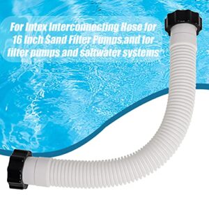 11535 Pool Sand Filter Pump Hose, Interconnecting Hose Replacement Compatible with Intex 16 Inch Sand Filter Pumps & Saltwater Systems