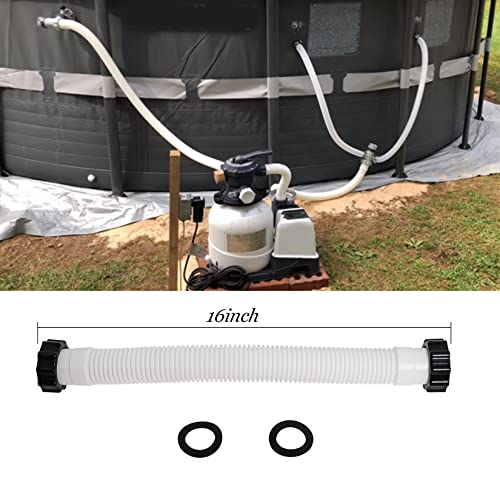 11535 Pool Sand Filter Pump Hose, Interconnecting Hose Replacement Compatible with Intex 16 Inch Sand Filter Pumps & Saltwater Systems