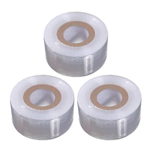 YARDWE Grafting Tape| 3 Roll 30mm Wide Clear Stretchable Nursery Grafting Films for Floristry Plants Repair, Bio- degradable Moisture Barrier Grafting Tools for Garden Trees Fruit Vegetable Flower