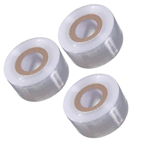 YARDWE Grafting Tape| 3 Roll 30mm Wide Clear Stretchable Nursery Grafting Films for Floristry Plants Repair, Bio- degradable Moisture Barrier Grafting Tools for Garden Trees Fruit Vegetable Flower