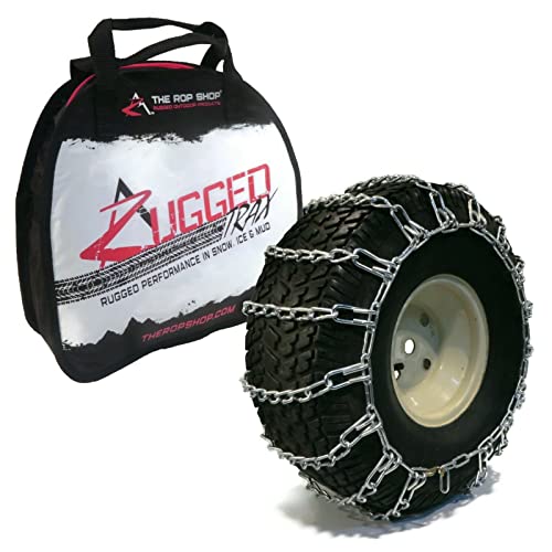 The ROP Shop | Pair of 2 Link Tire Chains 18x8.5x8 for John Deere Lawn Mower & Garden Tractor