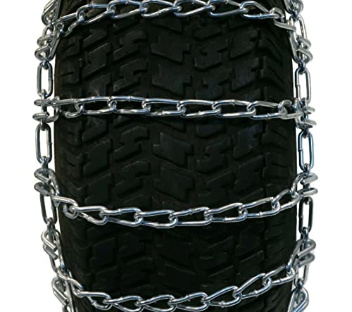 The ROP Shop | Pair of 2 Link Tire Chains 18x8.5x8 for John Deere Lawn Mower & Garden Tractor