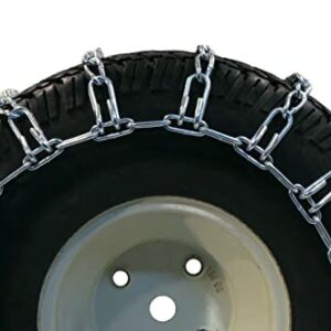 The ROP Shop | Pair of 2 Link Tire Chains 18x8.5x8 for John Deere Lawn Mower & Garden Tractor