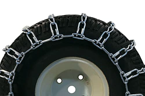 The ROP Shop | Pair of 2 Link Tire Chains 18x8.5x8 for John Deere Lawn Mower & Garden Tractor