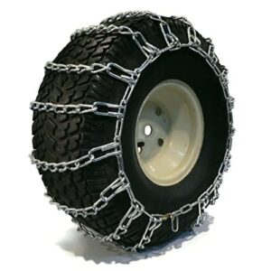 The ROP Shop | Pair of 2 Link Tire Chains 18x8.5x8 for John Deere Lawn Mower & Garden Tractor