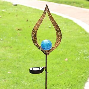 shichao solar outdoor waterproof lights, cracked glass ball light for garden decoration, can be given to friends as christmas day party landscape decoration.