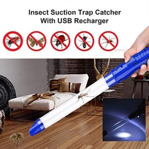 Vacuum Bug Catcher, Spider and Insect Traps Catcher with USB Rechargeable Bug Pest Control,Insects and Handheld Bug Catcher with LED Flashlight for Stink Bug,Beetle,Pest Suction Trap